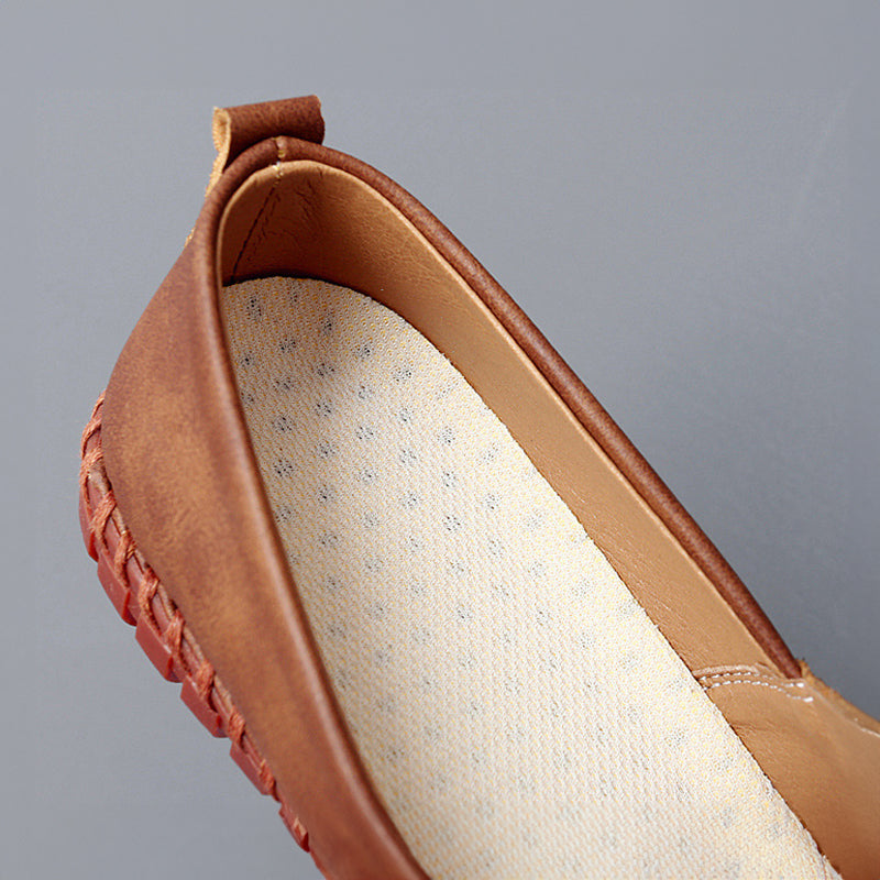 Larevion Solvane | mocassin sans lacets à surpiqûres tressées