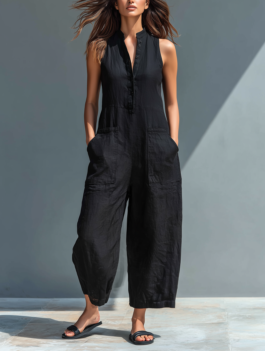 Leni™ | Eleganter ärmelloser Jumpsuit