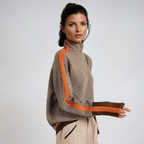 Lindemann Atelier | Malou – Rollkragenpullover mit Kontraststreifen