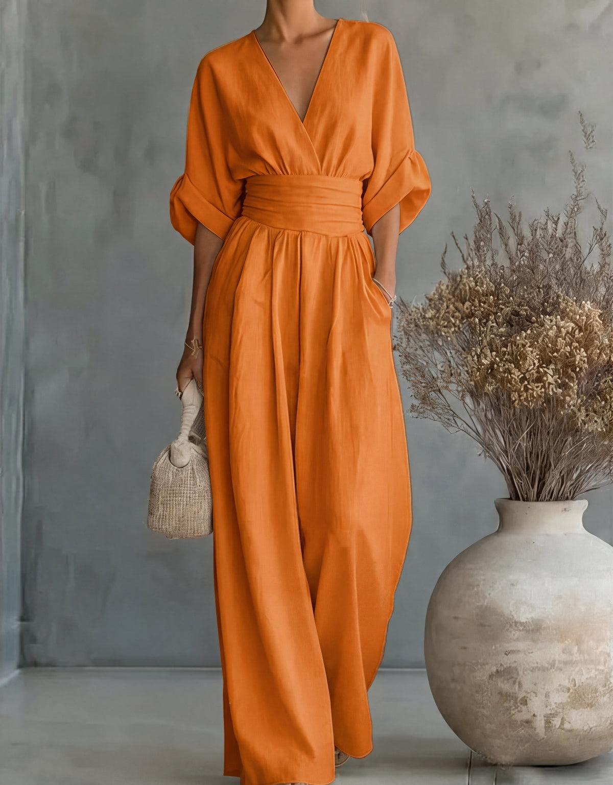 Valerisse™ - Eleganter Jumpsuit mit V-Ausschnitt