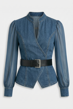 Antonia™ - Elegante Bluse mit Gürtel