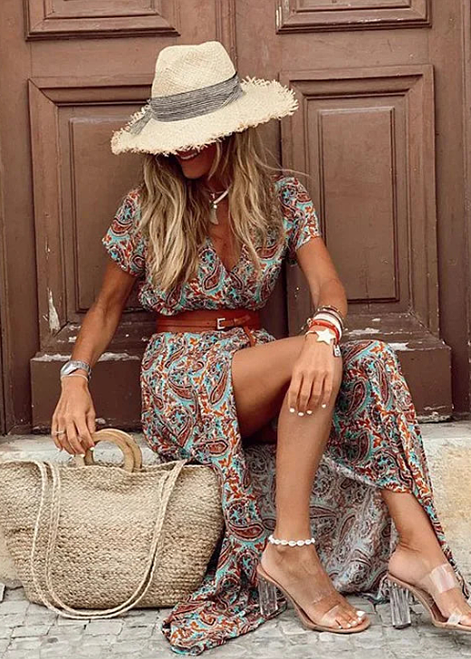 Hannah™ - Elegantes Boho-Maxikleid