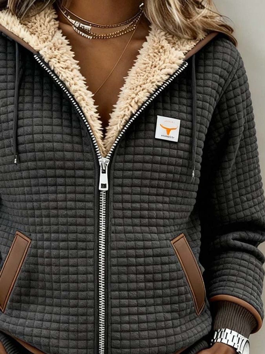 Clara™ - Elegante Kapuzenjacke mit Teddyfutter 🤎